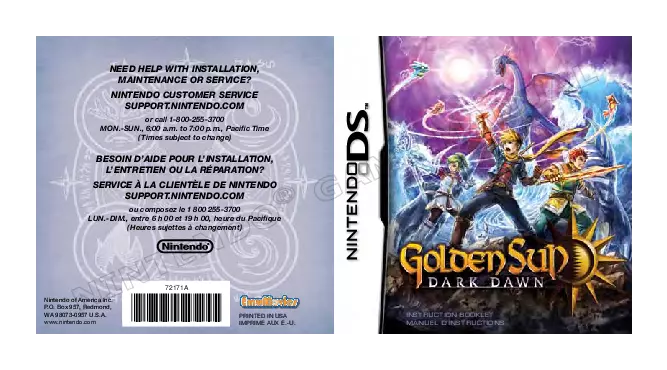 manual for Golden Sun - Dark Dawn